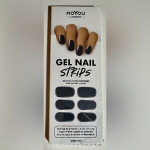MoYou London Gel Nail Strips - Glossy Dark Blue Grey